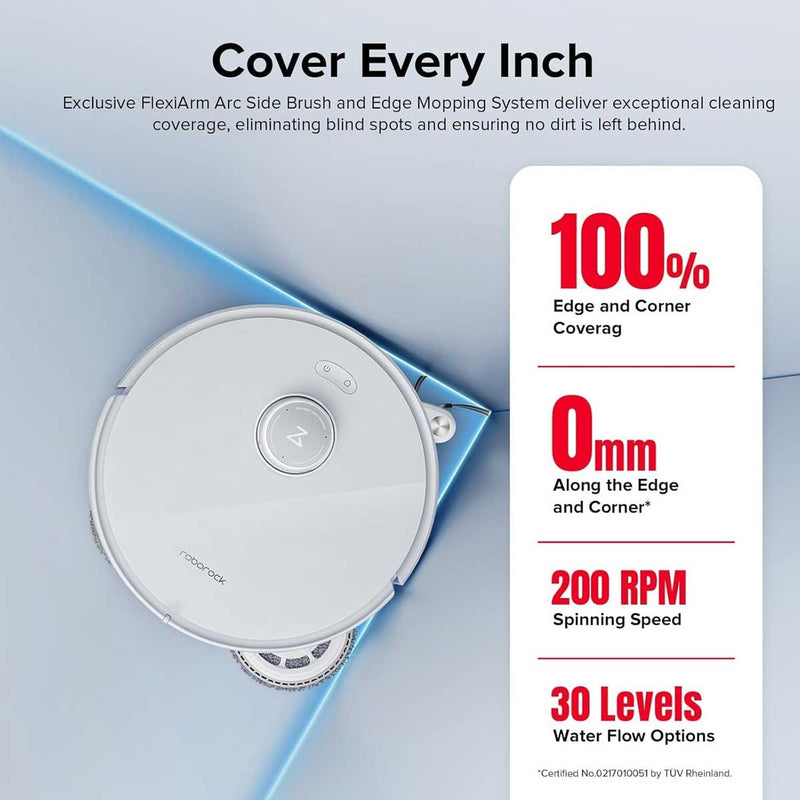 ROBOROCK Qrevo CurvX Robot Vacuum, 18500Pa Suction, Multifunctional Dock 3.0  مكنسة ربوروك روبوت