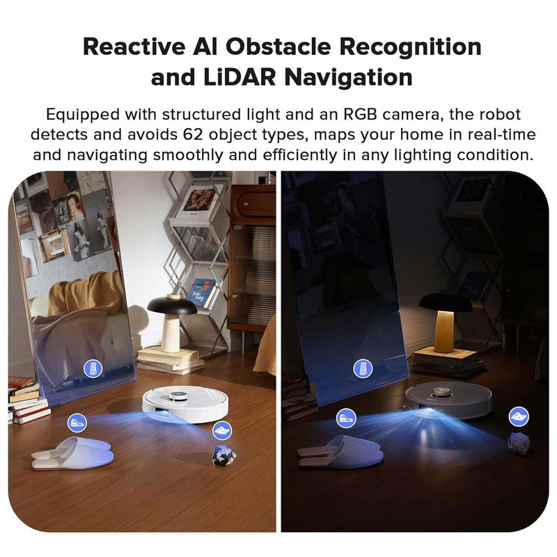 ROBOROCK Qrevo CurvX Robot Vacuum, 18500Pa Suction, Multifunctional Dock 3.0  مكنسة ربوروك روبوت