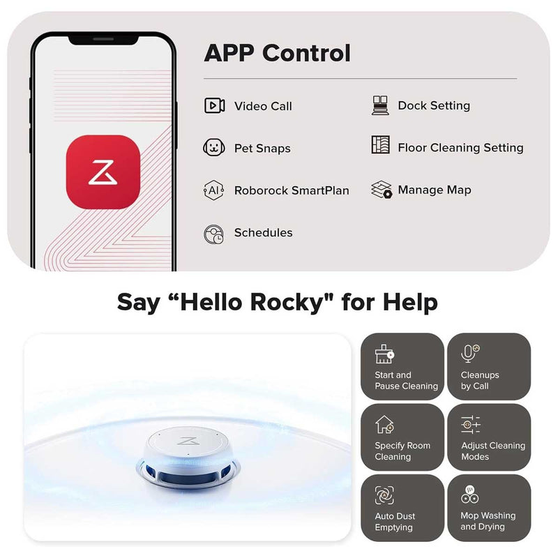 ROBOROCK Qrevo CurvX Robot Vacuum, 18500Pa Suction, Multifunctional Dock 3.0  مكنسة ربوروك روبوت