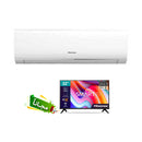 HISENSE QAS-18UF Inverter Wall Mounted Split 1.5 Ton, White  سبلت هايسنس تحكم امبير انفيرتر 1.5طن  +  هدية 32A4Q