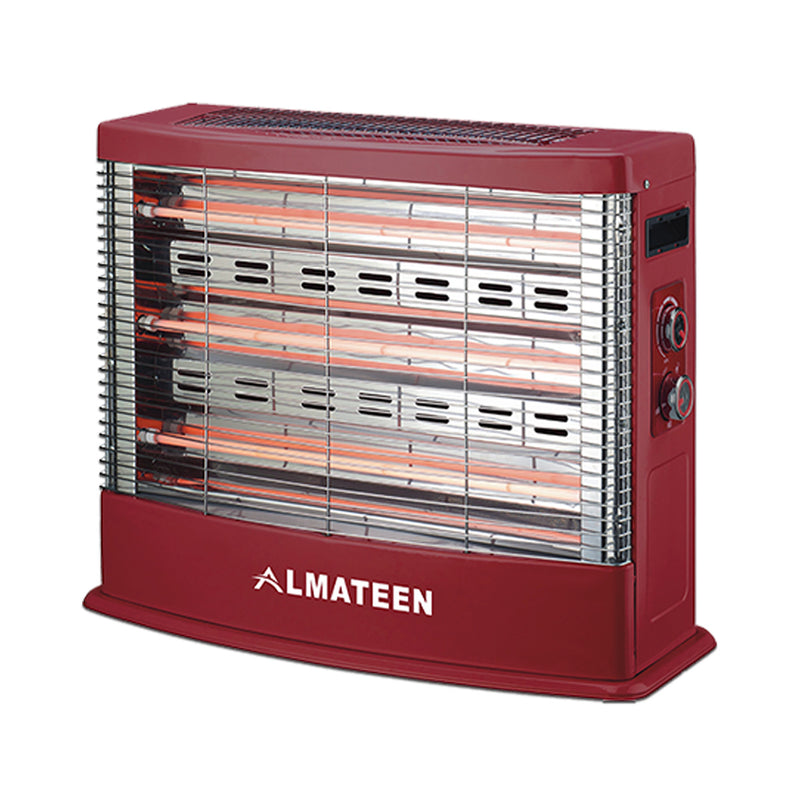 ALMATEEN  مدفئة المتين الكهربائية QHMA4065-CH, 2800W, Red