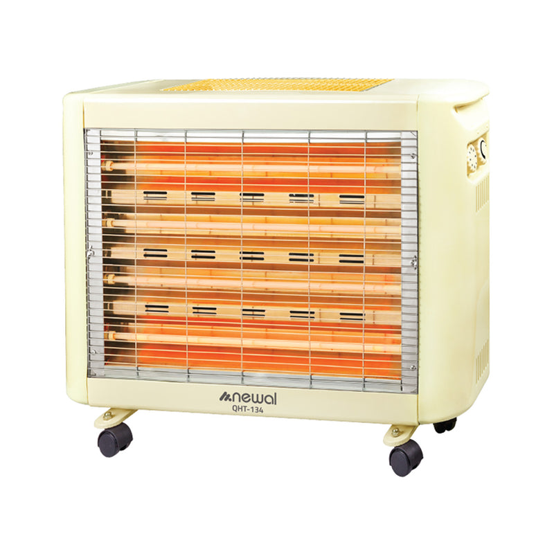 NEWAL QHT-134/04 Quartz Heater, Powerfull 6 Quartz Elements, Beige مدفئة نوال