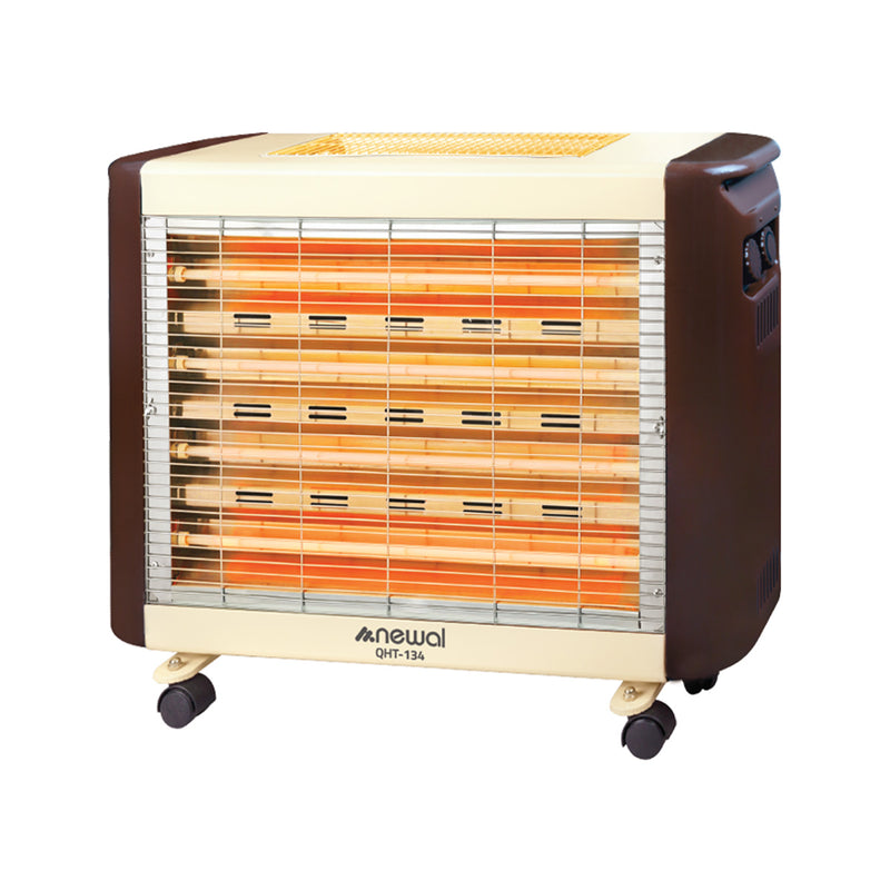 NEWAL QHT-134/07 Quartz Heater, Powerfull 6 Quartz Elements, White مدفئة نوال