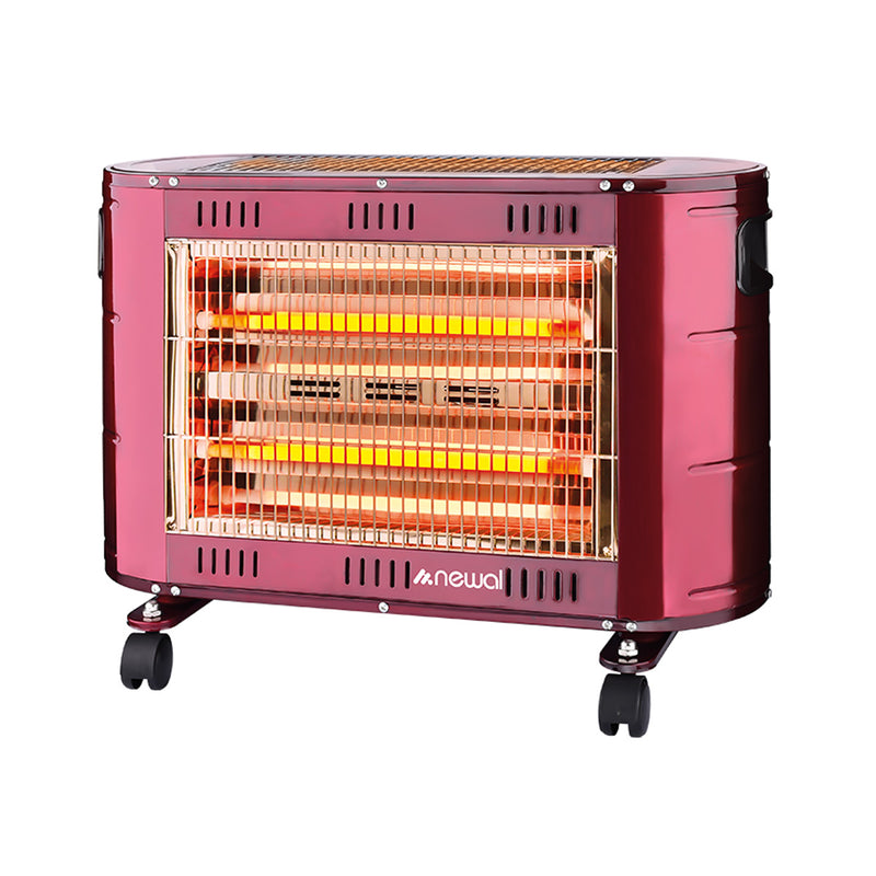 NEWAL QHT-258/03 Quartz Heater, Powerful 4 Quartz Elements, Red مدفئة نوال