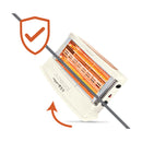 NEWAL QHT-471/04 Quartz Heater, Powerful 4 Quartz Elements, Beige مدفئة نوال