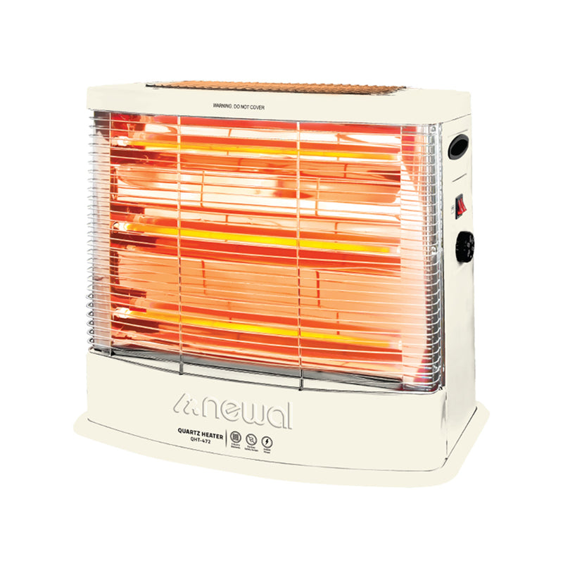 NEWAL QHT-472/01 Quartz Heater, Powerful 5 Quartz Elements, White مدفئة نوال