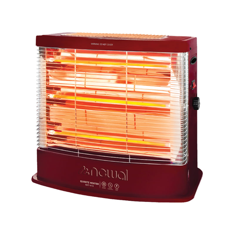 NEWAL QHT-472/03 Quartz Heater, Powerful 5 Quartz Elements, Dark Red مدفئة نوال