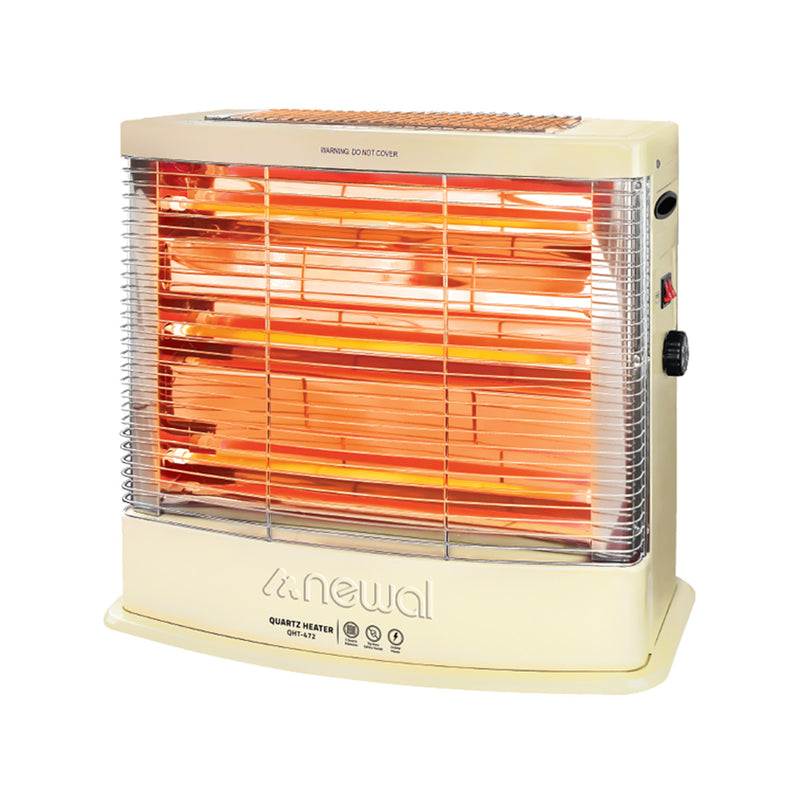 NEWAL QHT-472/04 Quartz Heater, Powerful 5 Quartz Elements, Beige مدفئة نوال