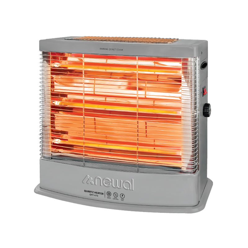 NEWAL QHT-472/05 Quartz Heater, Powerful 5 Quartz Elements, Gray مدفئة نوال