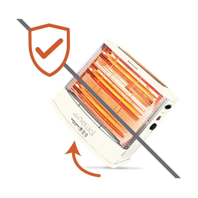 NEWAL QHT-472/05 Quartz Heater, Powerful 5 Quartz Elements, Gray مدفئة نوال