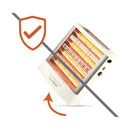 NEWAL QHT-473/01 Quartz Heater, Powerful 6 Quartz Elements, Beige مدفئة نوال