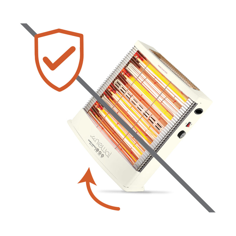 NEWAL QHT-473/01 Quartz Heater, Powerful 6 Quartz Elements, Beige مدفئة نوال