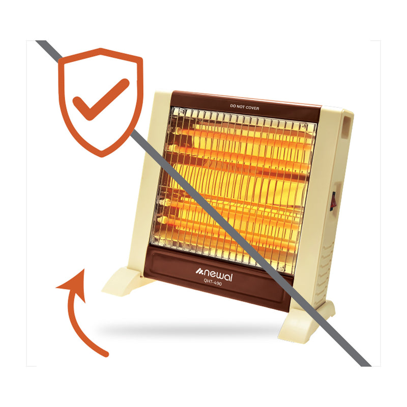 NEWAL QHT-490 Quartz Heater, Powerful 4 Quartz Elements مدفئة كهربائية نوال