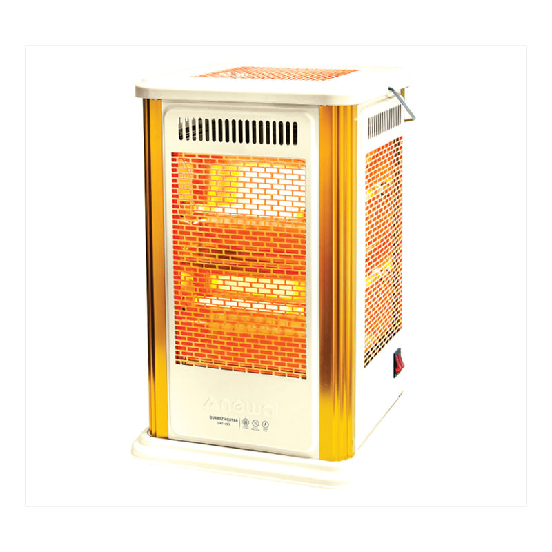 NEWAL QHT-495/01 Quartz Heater, Powerful 10 Quartz Elements, White مدفئة نوال