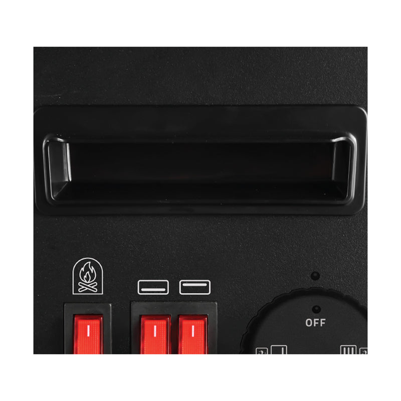 NEWAL QHT-835/02 Decorative Chimney Heater 2000W, Black مدفئة نوال