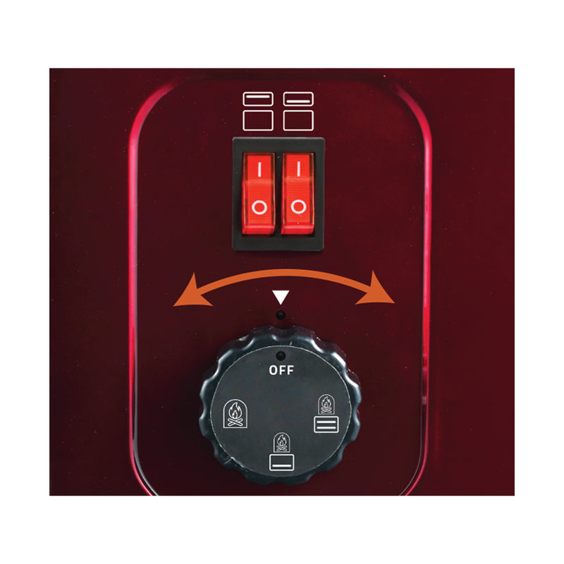 NEWAL QHT-837/02 Decorative Chimney Heater 2400W, Black مدفئة نوال