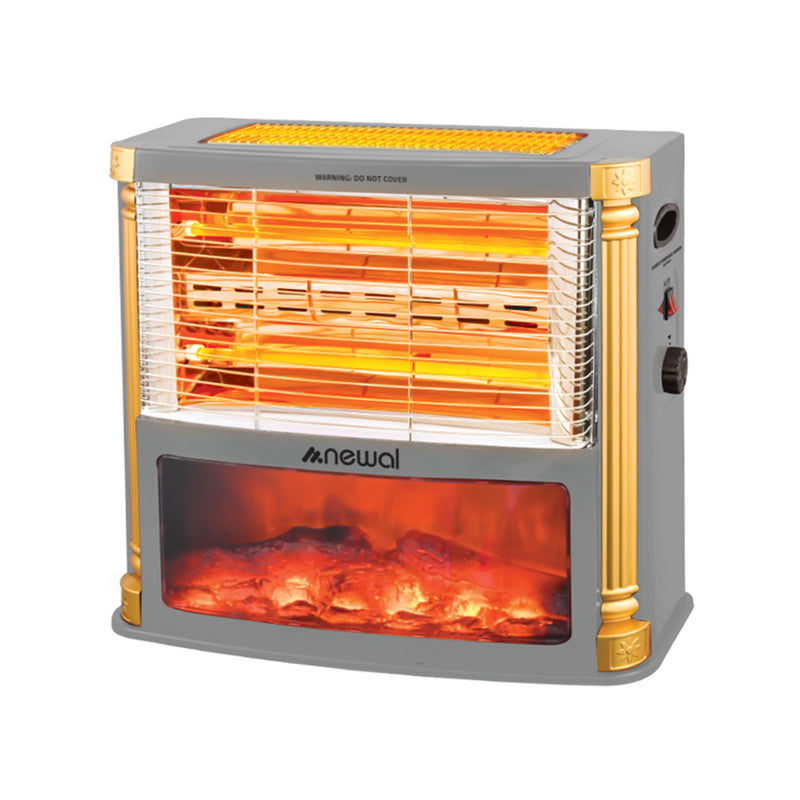 NEWAL QHT-837/05 Decorative Chimney Heater 2400W, Gray مدفئة نوال