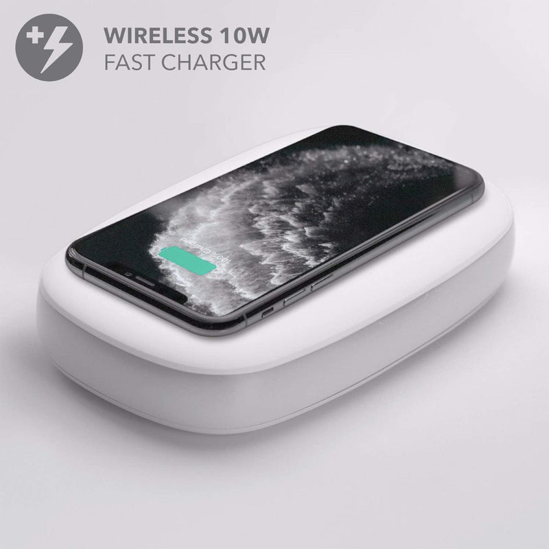 MOMAX QU1W Q.UV Box Wireless Charging + UV Sanitising Box, White
