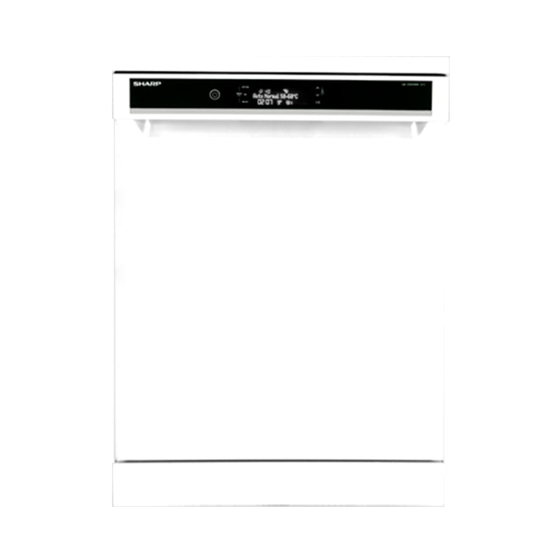 SHARP QW-V1014A-WH3 Dishwasher 10 Programs LED Touch Screen, White غسالة صحون شارب + هدية مجانا