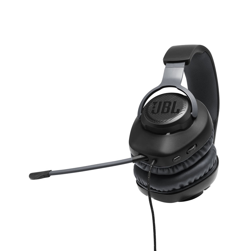 JBL JBLQTUM100M2BLK 7296 2JBL Quantum 100 Wired Over-Ear Gaming Headset, Black سماعة رأس سلكية للالعاب