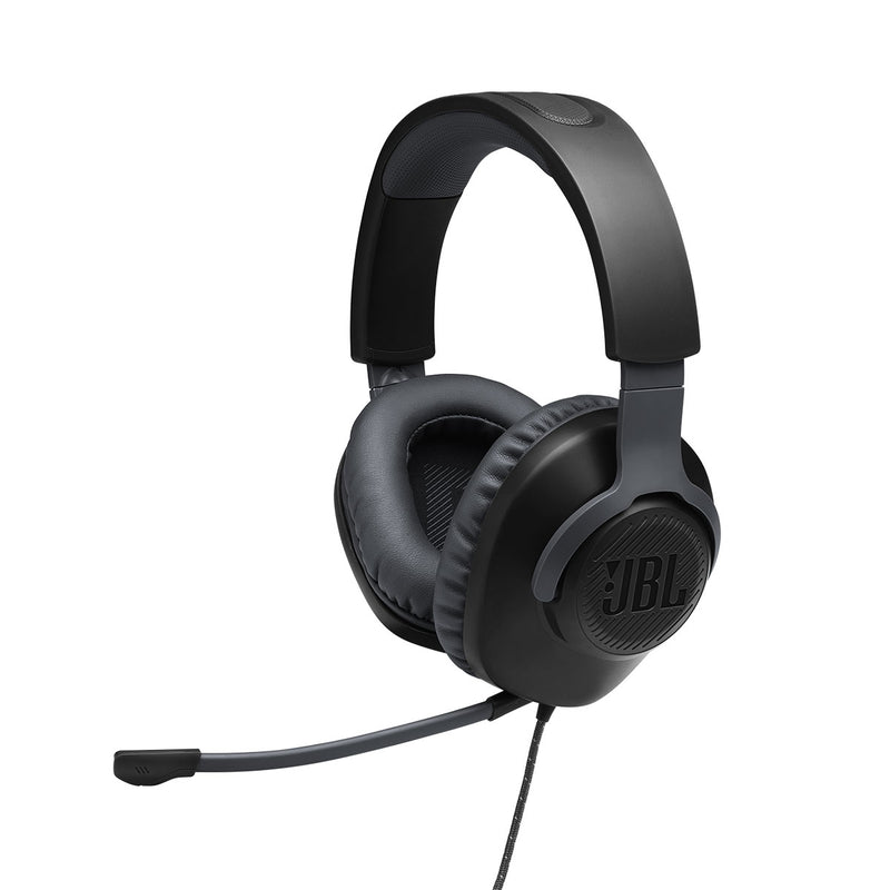 JBL JBLQTUM100M2BLK 7296 2JBL Quantum 100 Wired Over-Ear Gaming Headset, Black سماعة رأس سلكية للالعاب