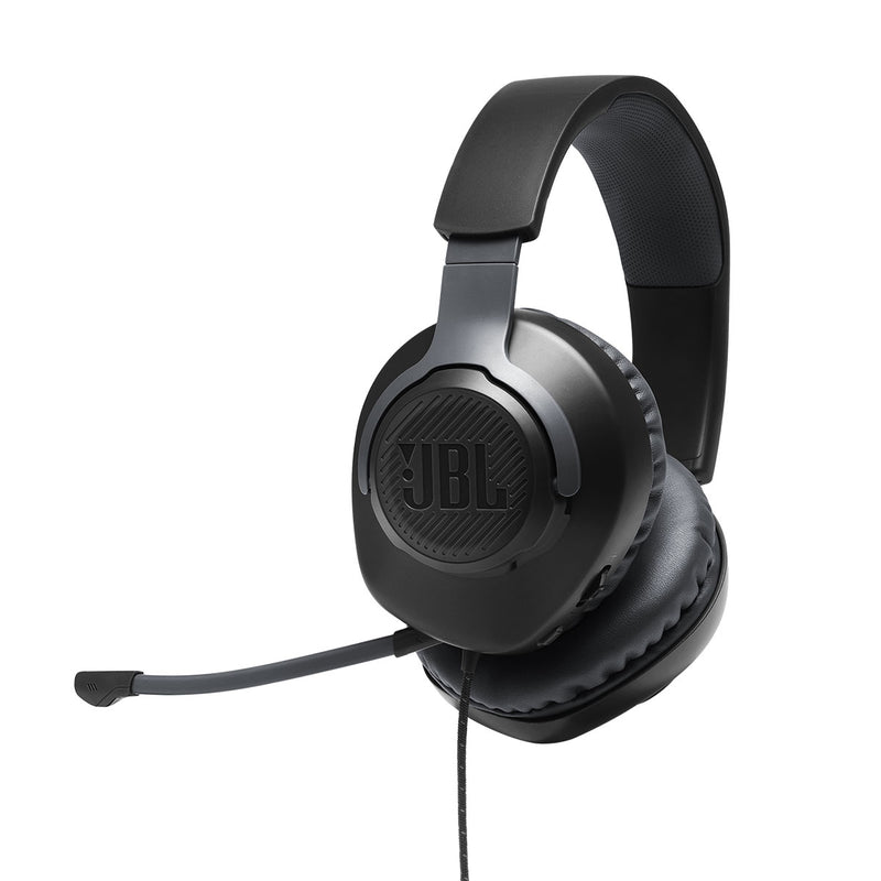 JBL JBLQTUM100M2BLK 7296 2JBL Quantum 100 Wired Over-Ear Gaming Headset, Black سماعة رأس سلكية للالعاب