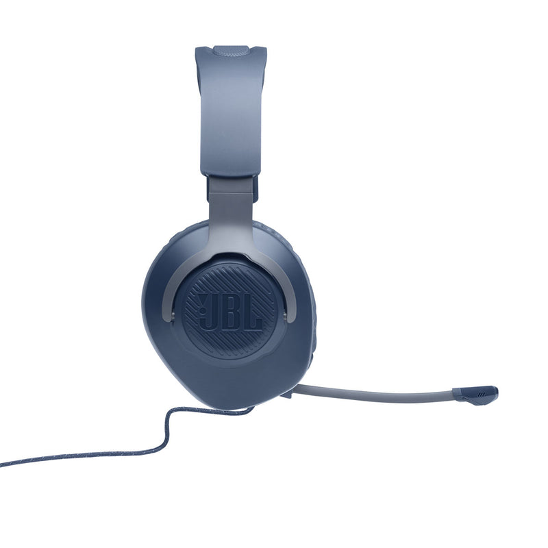 JBL JBLQUANTUM100BLU  6065 Quantum 100 Wired Over-Ear Gaming Headset, Blue سماعات راس سلكية للالعاب