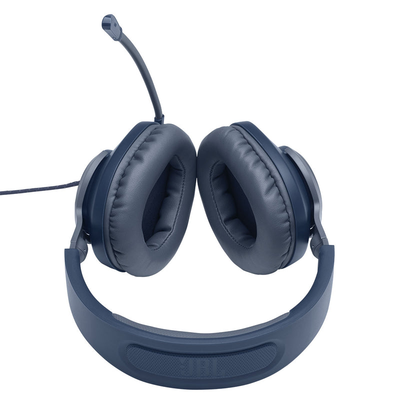 JBL JBLQUANTUM100BLU  6065 Quantum 100 Wired Over-Ear Gaming Headset, Blue سماعات راس سلكية للالعاب
