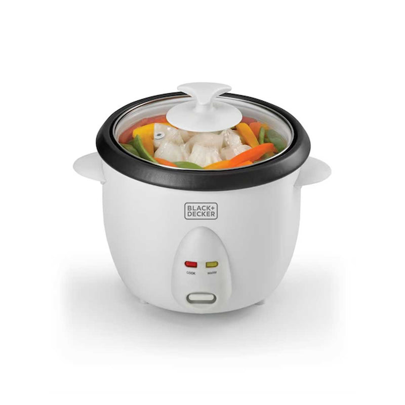 BLACK & DECKER RC1050-B5 1.0 Ltr. Non Stick Rice Cooker with Glass Lid   قدر أرز غير لاصقة مع غطاء زجاجي