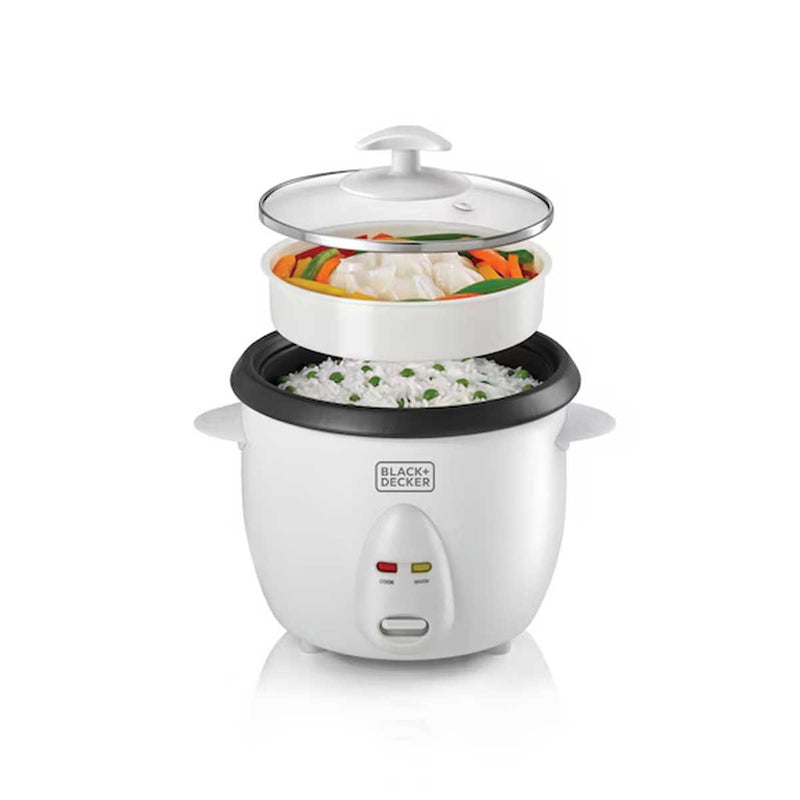 BLACK & DECKER RC1050-B5 1.0 Ltr. Non Stick Rice Cooker with Glass Lid   قدر أرز غير لاصقة مع غطاء زجاجي