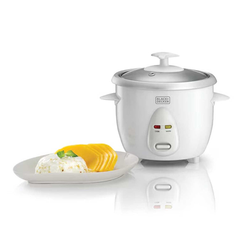 BLACK & DECKER RC650-B5 0.6 L/ 2.5 Cup Rice Cooker, White  قدر ارز