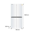 SHOWNIC RF-DFF5601W Four Doors Refrigerator 406 L, White ثلاجة اربع ابواب 406 لتر شونك