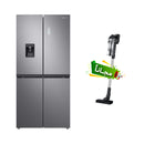 Samsung RF48A4010M9 Four Doors Refrigerator, Silver + Free gift VS15A60AGR5 ثلاجة سامسونج RF48A4010M9 بأربعة أبواب، فضية + هدية مجانية VS15A60AGR5