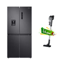 Samsung RF48A4010 B4 Four Door Refrigerator, Black + Free gift VS15A60AGR5 ثلاجة سامسونج RF48A4010 B4 بأربعة أبواب، أسود + هدية مجانية VS15A60AGR5
