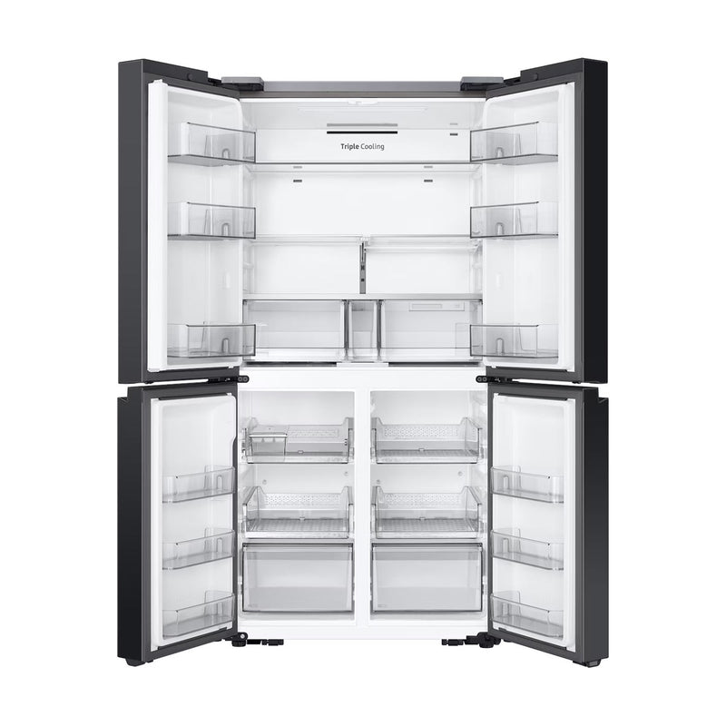 SAMSUNG RF65DB90B022 Bespoke FDR Refrigerator Triple Cooling, Black + Free gift VS15A60AGR5 ثلاجة سامسونك مع هدية مكنسة