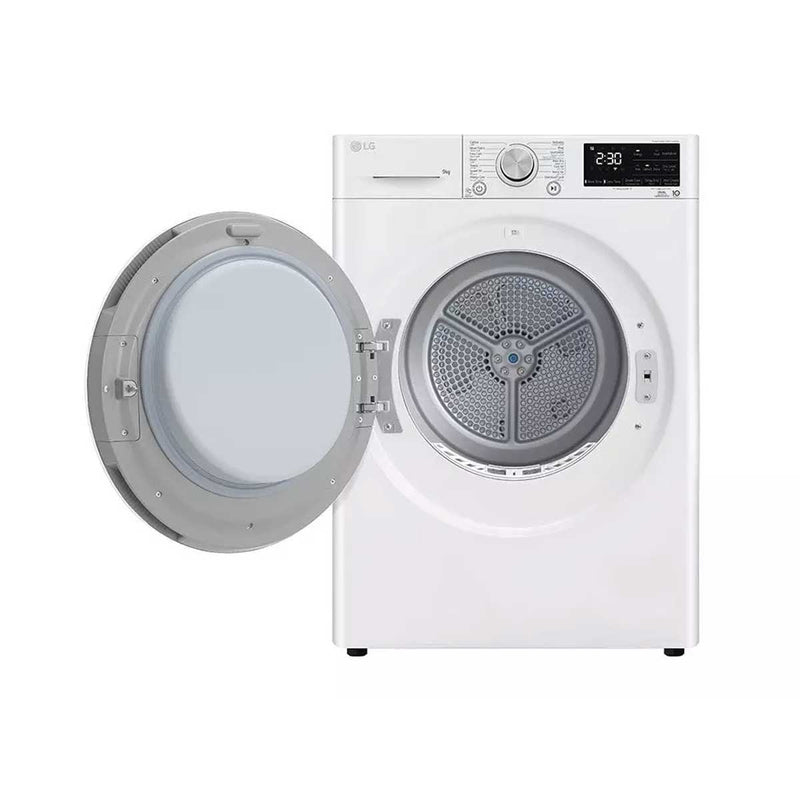 LG RH90V3AV0N Energy Saving Dryer, 9kg, White, Capable Drying with Dual Heat Pump غسالة