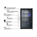 SHOWNIC RL-130MB Display Refrigerator 94 L, Black ثلاجة شونك