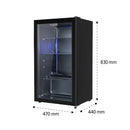 SHOWNIC RL-130MB Display Refrigerator 94 L, Black ثلاجة شونك