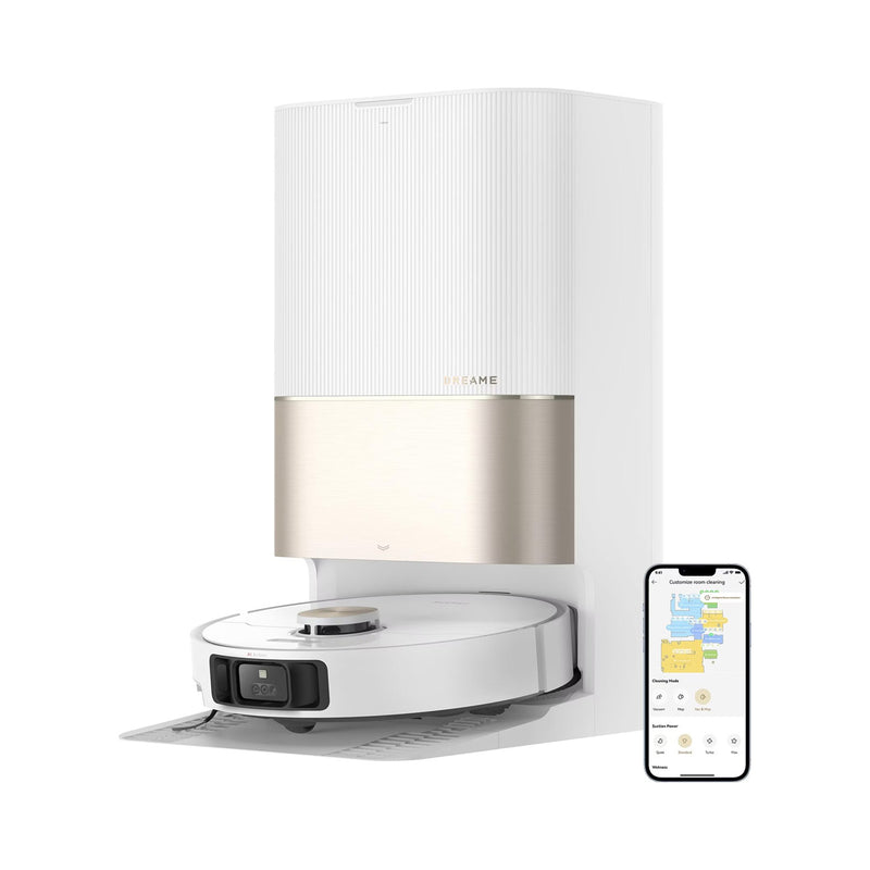 DREAME RLX63CE-2 X40 Ultra Complete Vacuum mopping robot, White روبوت التنظيف بالشفط الكامل للغاية دريمي