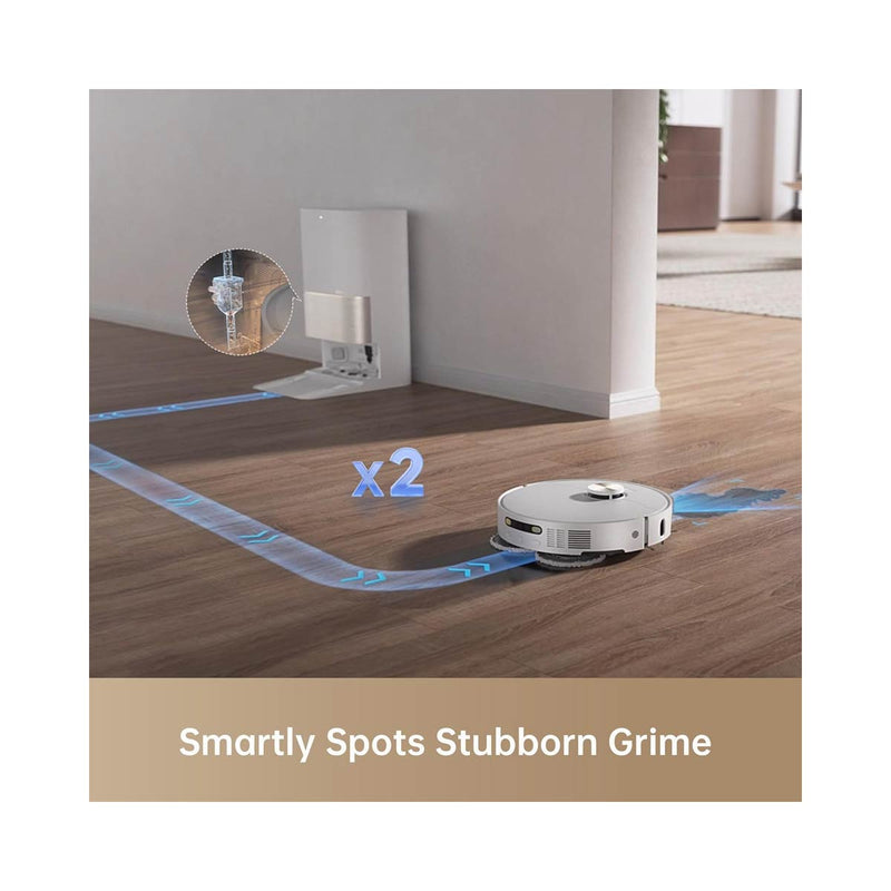 DREAME RLX63CE-2 X40 Ultra Complete Vacuum mopping robot, White روبوت التنظيف بالشفط الكامل للغاية دريمي