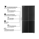 Shownic RF-DFF5601B French Design Refrigerator - 15 CFT - Black ثلاجة شونك