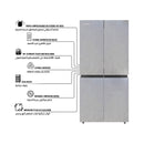 Shownic RF-DFF5601S French Design Refrigerator - 15 CFT - Silver ثلاجة شونك