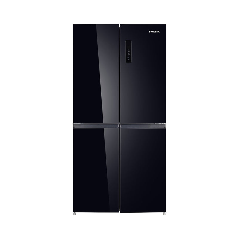 SHOWNIC RM-NF570MBG 4-Door Refrigerator with Frost-Free System, Black ثلاجة اربعة ابواب شونك