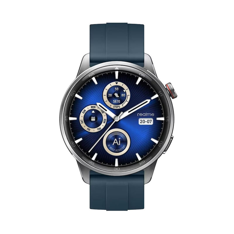 REALME RMW2401 TR silver Watch S2 Silicone Belt, Silver ساعة ريلمي