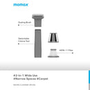 MOMAX RO3E MicroCleanse Portable Mini Vacuum Cleaner, Grey