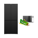 HISENSE RQ7G560NABA Four Doors Refrigerator 27ft, Black + Free gift H20MOWS3H ثلاجة  بأربعة أبواب 27 قدم، أسود + هدية مجانية