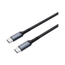 ROCKROSE RRCS07CC1P Powerline CC1 Pro 3A 100W C to C 1M Cable, Black كيبل شحن يو اس بي سي الى يو اس بي سي طول1 متر روك روز