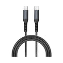 ROCKROSE RRCS07CC1P Powerline CC1 Pro 3A 100W C to C 1M Cable, Black كيبل شحن يو اس بي سي الى يو اس بي سي طول1 متر روك روز