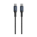 ROCKROSE RRCS18CC2 Sparta CC2 3A 65W 2M C to C Cable, Black كيبل شحن يو اس بي سي الى يو اس بي سي طول 2 متر روك روز