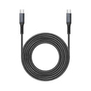 ROCKROSE RRCS18CC2 Sparta CC2 3A 65W 2M C to C Cable, Black كيبل شحن يو اس بي سي الى يو اس بي سي طول 2 متر روك روز